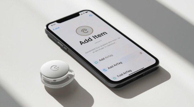 ap the Plus Icon and Select “Add AirTag”