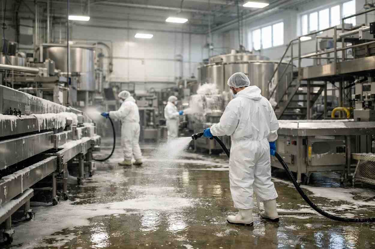 How Modern Cleaning Protocols for Food Manufacturing Plants Improve Safety and Efficiency